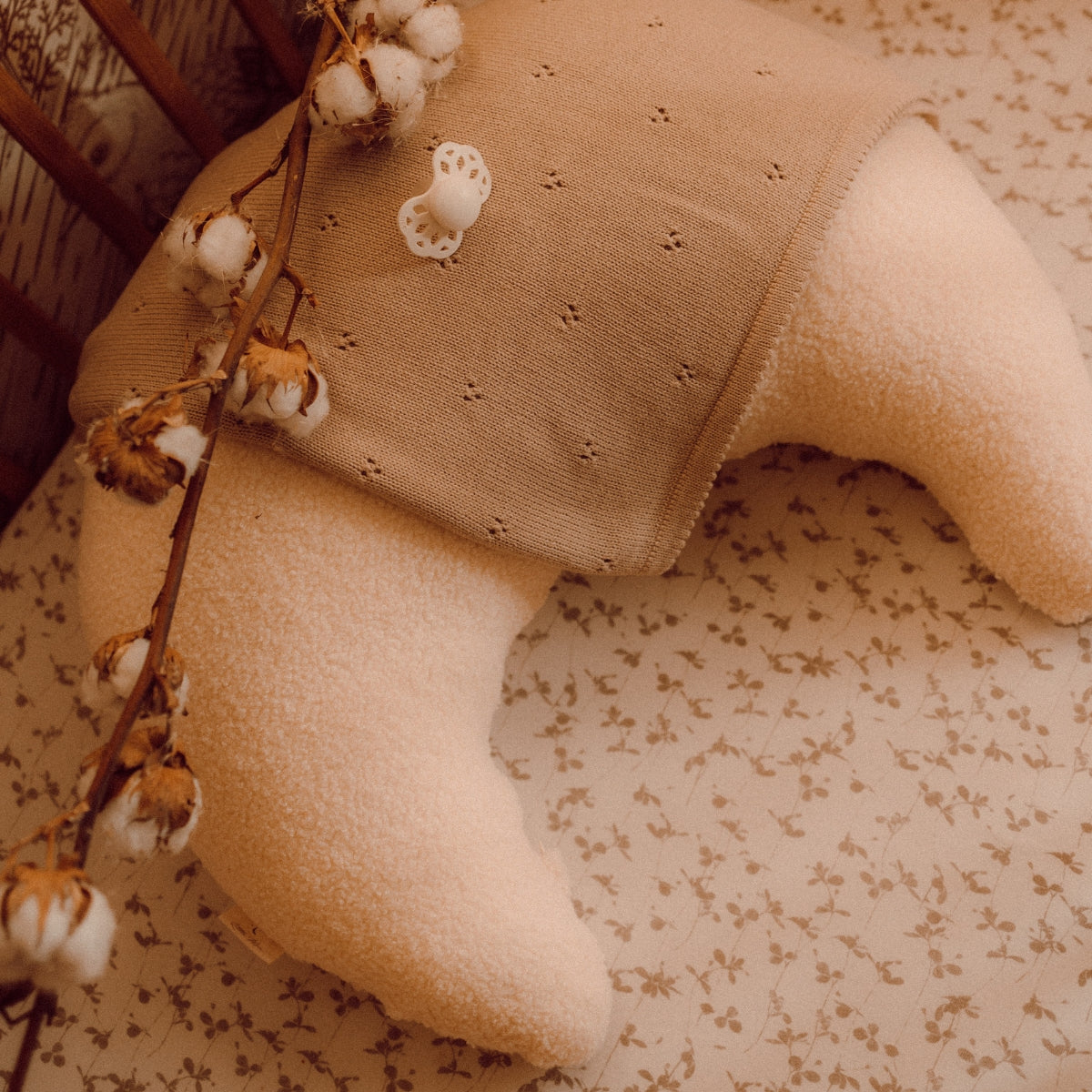 Little Moon Voedingskussenhoes Bouclé Vanilla